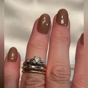 Vintage diamond wedding set